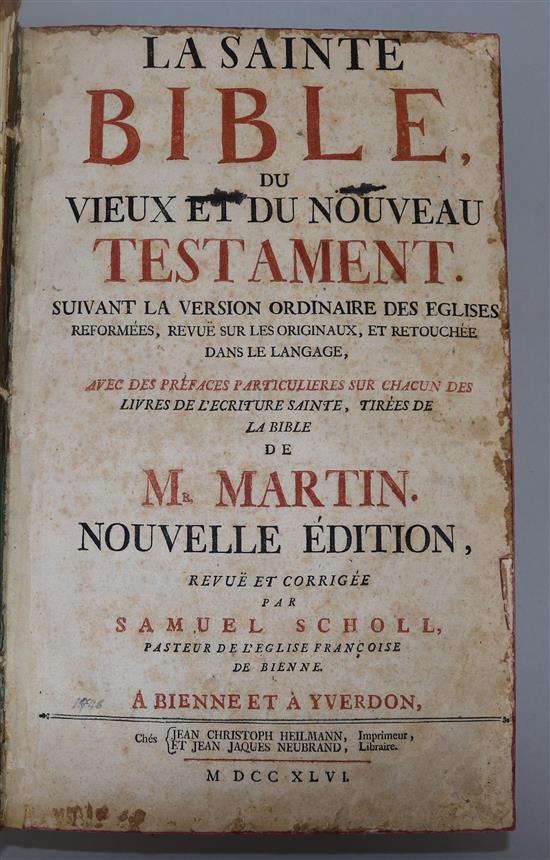 Family Bible, 1746 in French